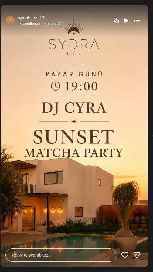 Sunset Matcha Party — DJ Cyra