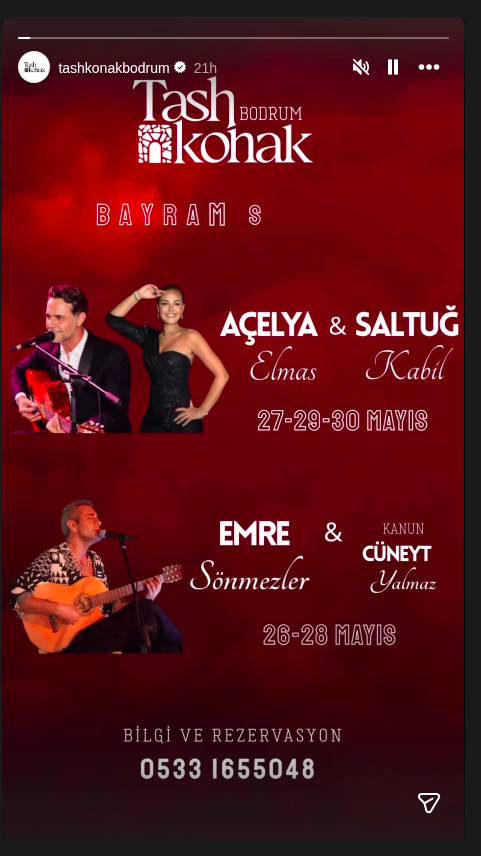 Açelya & Saltuğ — Tash Konak Etkinlik afişi