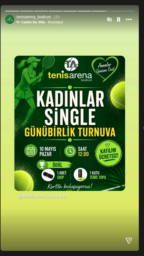 Kadınlar Single Günübirlik Turnuva Etkinlik afişi