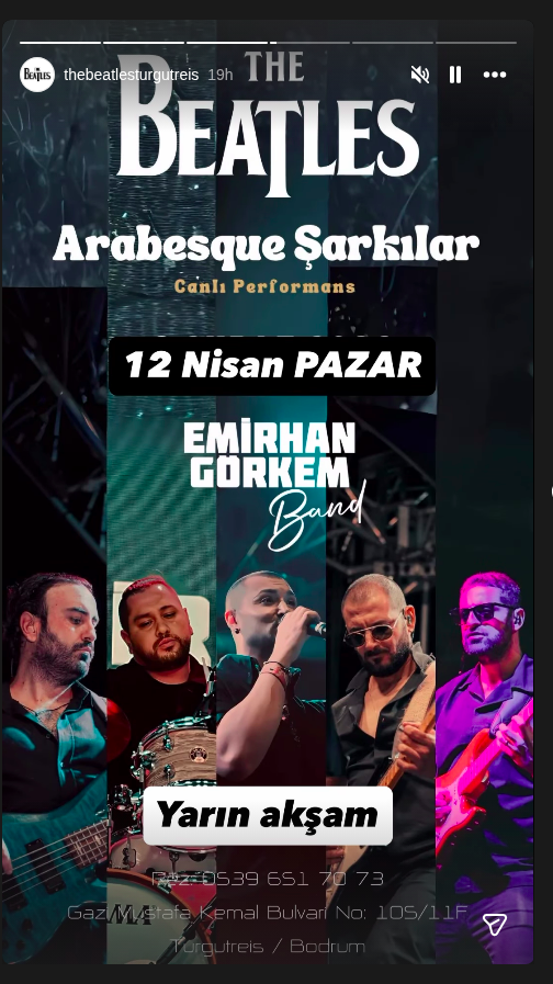 Emirhan Görkem Band — Arabesque Lieder Event-Poster