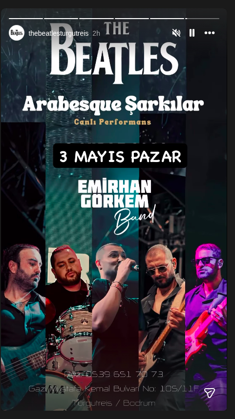 Emirhan Görkem Band – Arabesque Şarkılar Etkinlik afişi