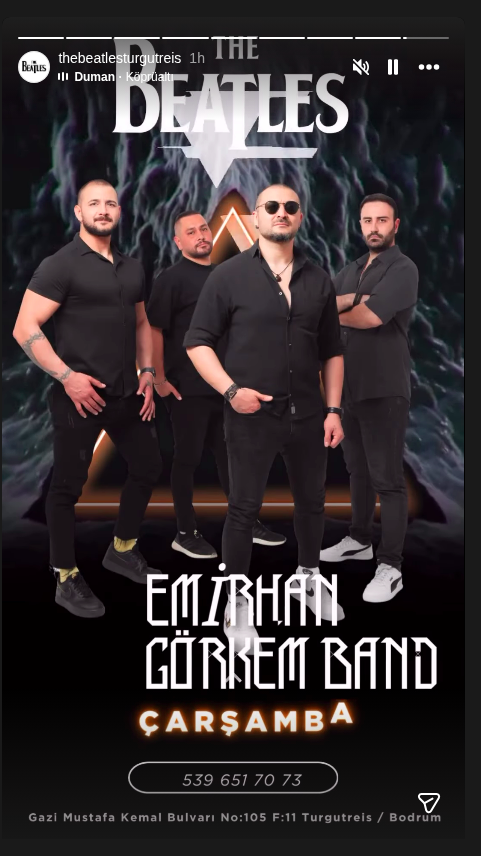 Emrah Gürkem Band — The Beatles Turgutreis Etkinlik afişi