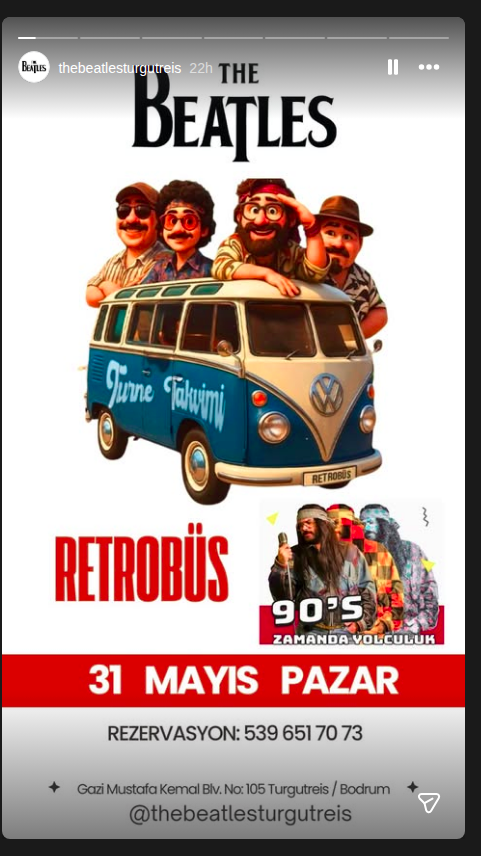 The Beatles Tribute — Retrobüs Etkinlik afişi