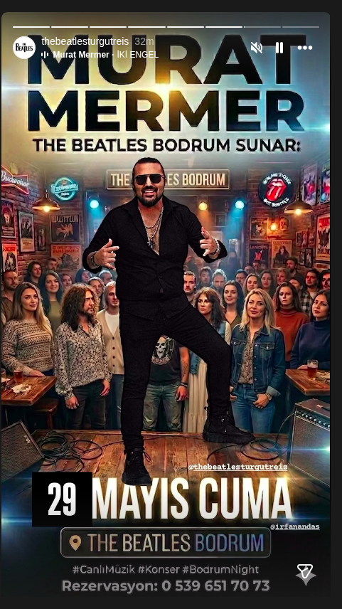 Murat Mermer — The Beatles Turgutreis Etkinlik afişi