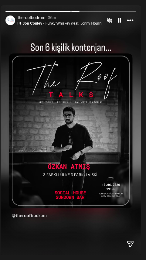 The Roof Talks — Özkan Atmış Etkinlik afişi