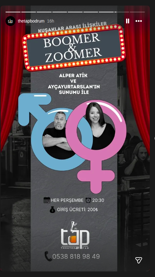 Boomer & Zoomer — Alper Atik Event-Poster