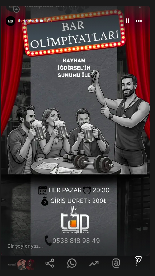 Kayhan İğdirsel — Bar Olimpiyatları Etkinlik afişi