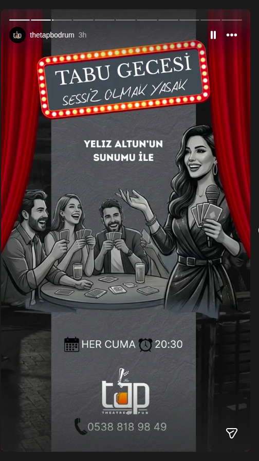 Yeliz Altun - Tabu Gecesi Etkinlik afişi