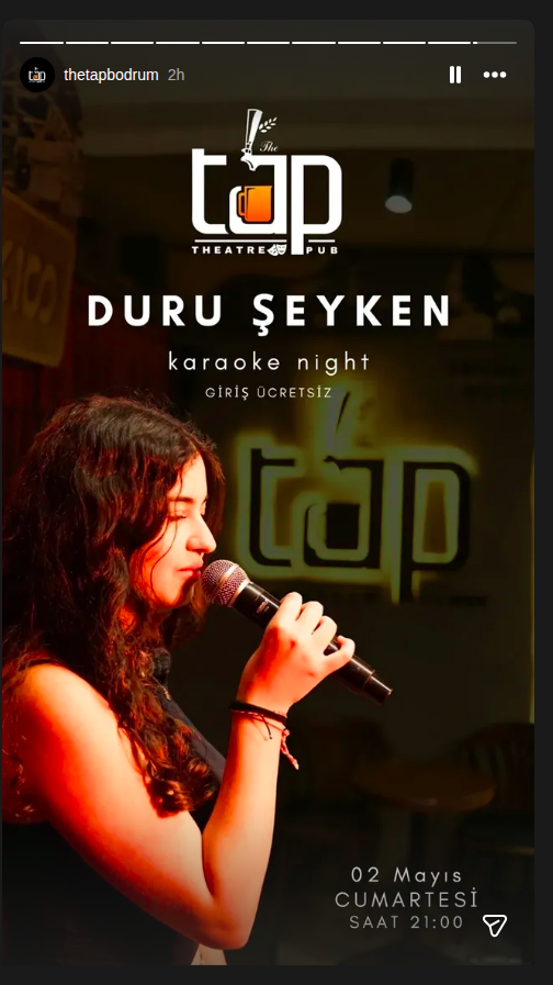 Duru Şeyken Karaoke Night Etkinlik afişi