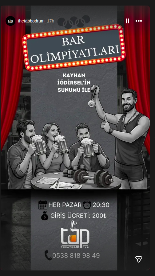 Bar Olimpiyatları — Kayhan İğdirselin Etkinlik afişi