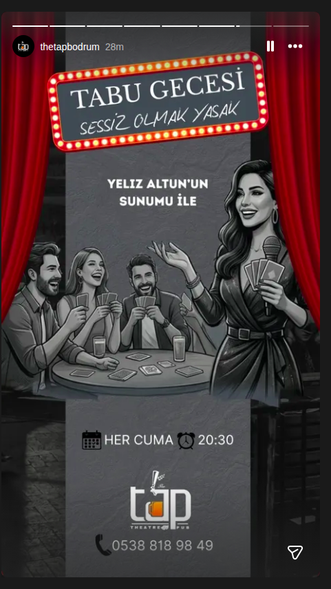 Tabu Gecesi — Yeliz Altun Etkinlik afişi