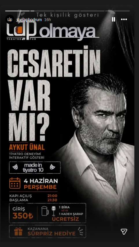 Aykut Ünal — Cesaretin Var Mı? Etkinlik afişi