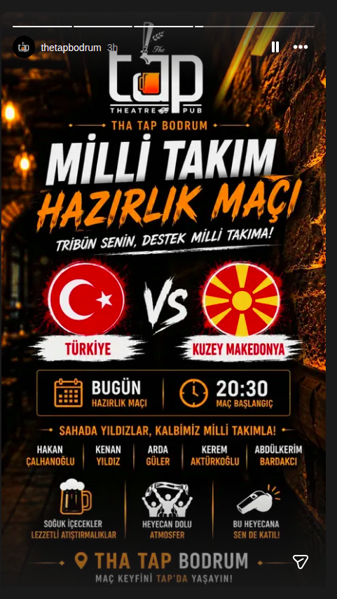 Milli Takım Hazırlık Maçı — Türkiye vs Kuzey Makedonya Etkinlik afişi