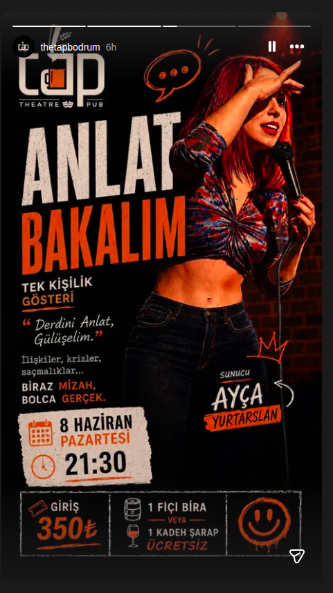 Ayça Yurtarslan — Derdini Anlat Etkinlik afişi