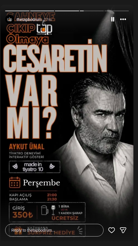 Cesaretin Var Mı? — Aykut Ünal Etkinlik afişi