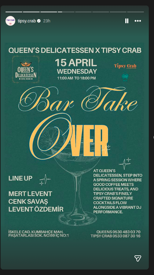 Levent Özdemir — Bar Takeover Event-Poster