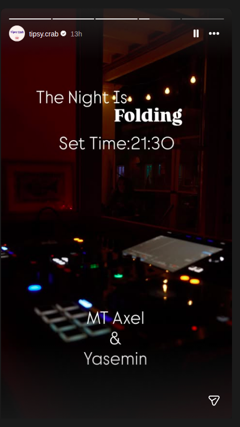 MT Axel - The Night Is Folding Etkinlik afişi