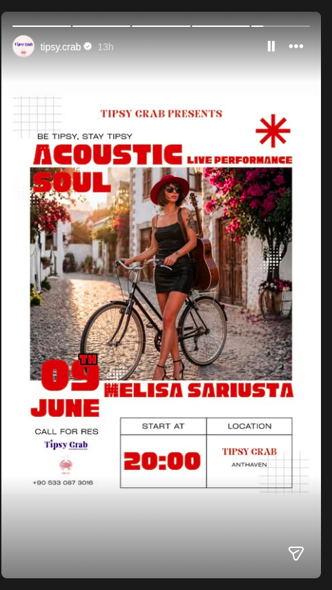 Melisa Sariusta — Acoustic Soul Etkinlik afişi