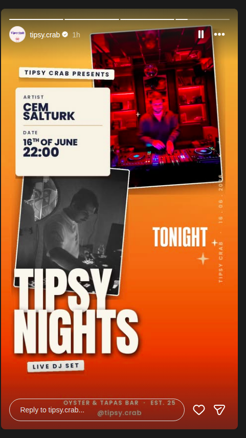 Cem Saltürk — Tipsy Crab Etkinlik afişi