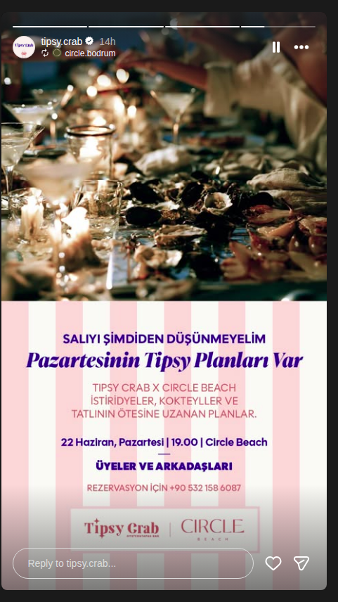 Tipsy Crab X Etkinlik afişi