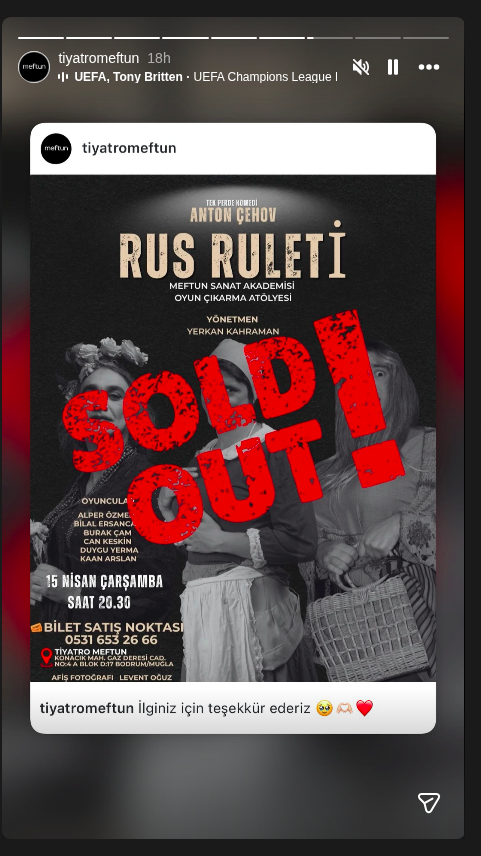 Rus Ruleti Etkinlik afişi