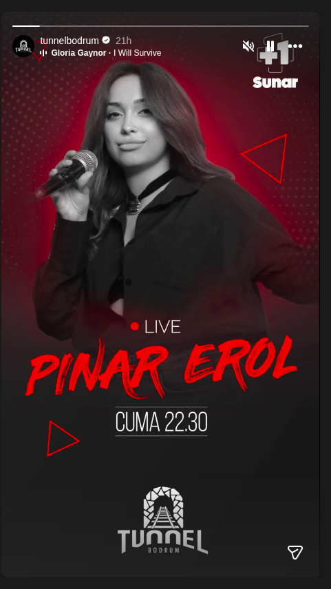 Pınar Erol — Tunnel Bodrum Etkinlik afişi