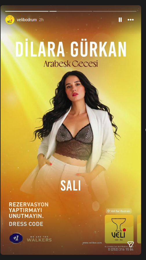 Dilara Gürkan - Arabesk Gecesi Etkinlik afişi