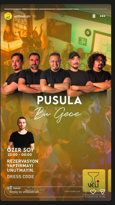 Pusula Bu Gece — Veli Bodrum Etkinlik afişi