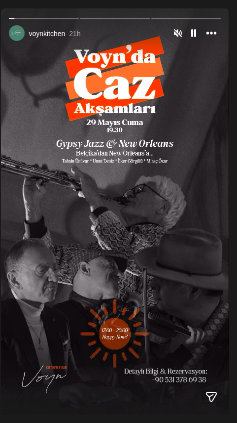 Gypsy Jazz - Caz Akşamları Etkinlik afişi