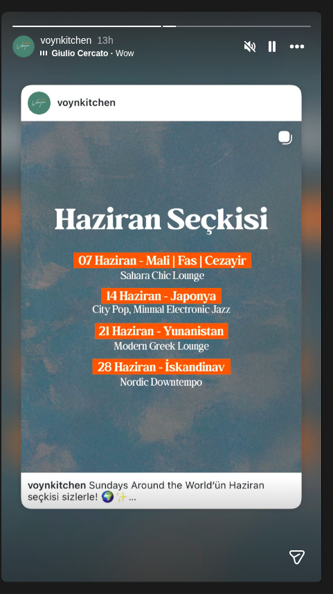 Haziran Seçkisi: Mali, Fas & Cezayir — Voyn Kitchen & Bar Etkinlik afişi