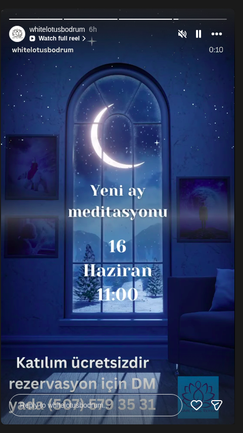 Yeni Ay Meditasyonu — White Lotus Retreat Etkinlik afişi