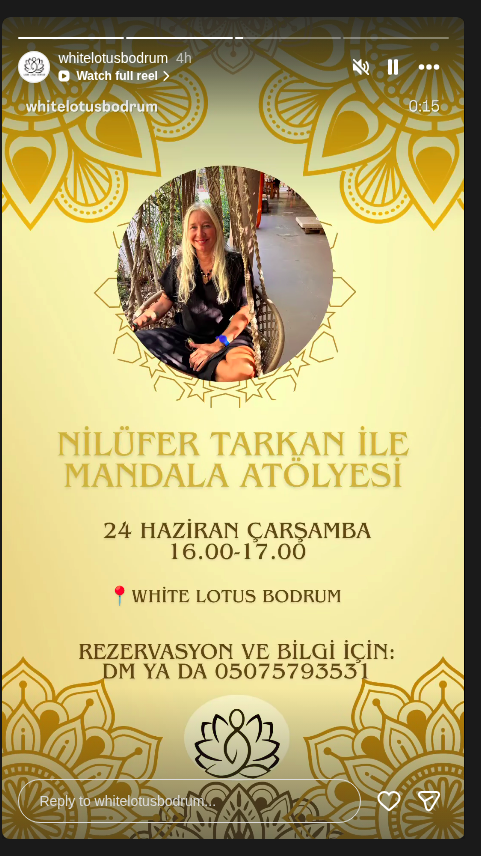 Nilüfer Tarkan ile Mandala Atölyesi Etkinlik afişi