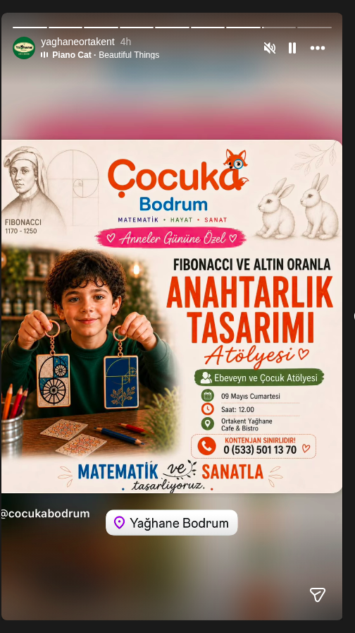 Fibonacci ve Altın Oran Anahtarlık Tasarımı Atölyesi Etkinlik afişi