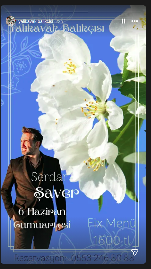 Serdar Şaver Etkinlik afişi