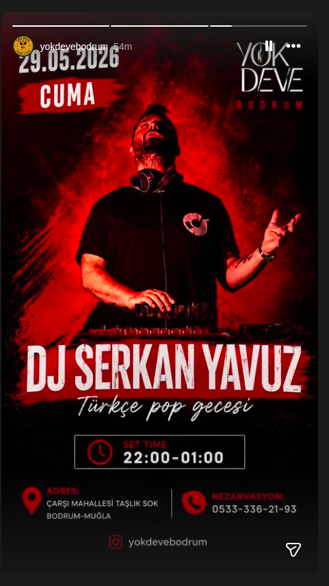 DJ Serkan Yavuz — Türkçe Pop Gecesi Etkinlik afişi