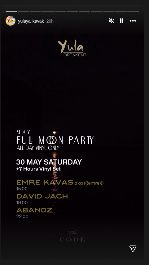 Abahoz — Yula Ortakent Full Moon Party Etkinlik afişi