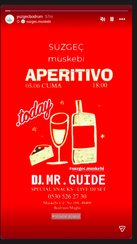 Aperitivo — DJ Mr. Guide Etkinlik afişi
