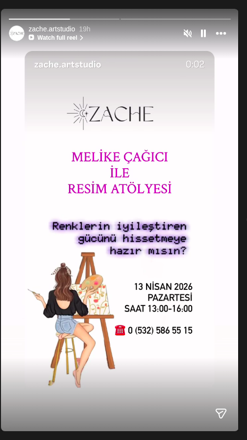 Melike Çağcı ile Resim Atölyesi Etkinlik afişi