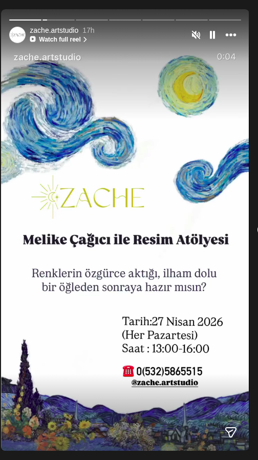 Melike Çağıcı ile Resim Atölyesi Etkinlik afişi