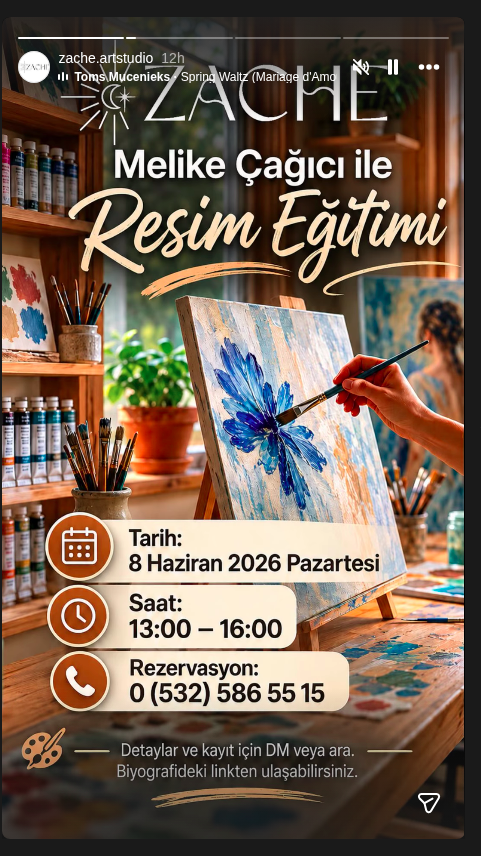 Melike Çağıcı ile Resim Eğitimi Etkinlik afişi