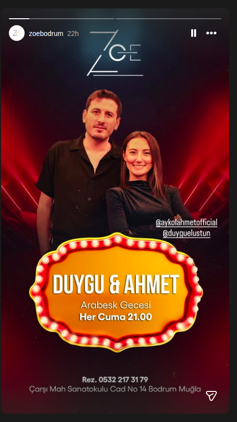 Duygu - Arabesk Gecesi Etkinlik afişi