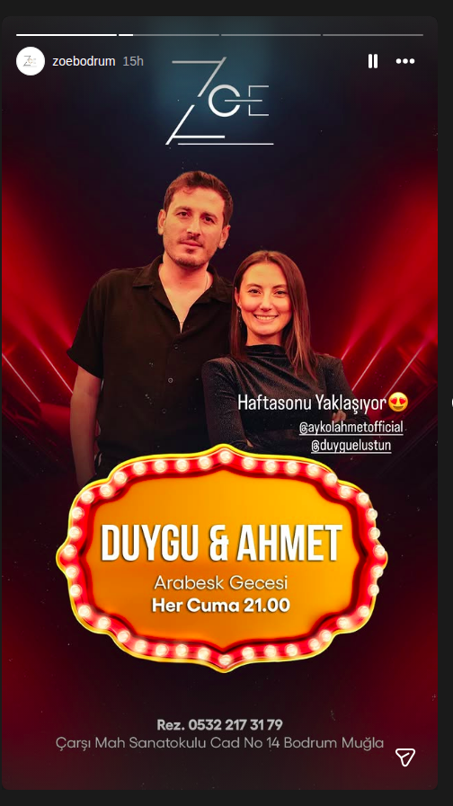 Duygu & Ahmet - Arabesk Gecesi Etkinlik afişi