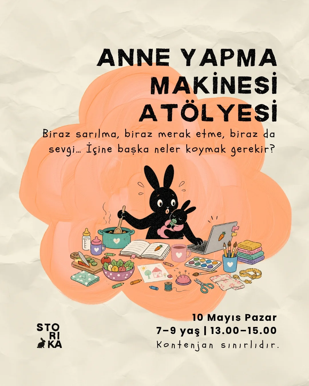 Anne Yapma Makinesi Atölyesi Etkinlik afişi