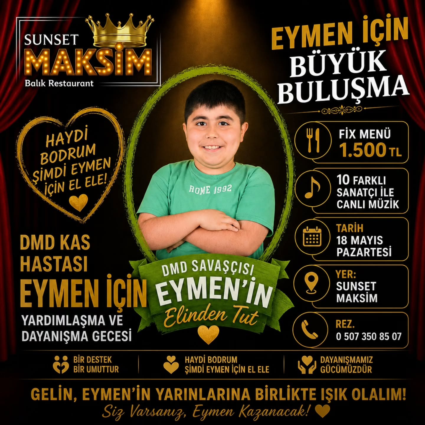 Eymen İçin Yardımlaşma Gecesi Etkinlik afişi