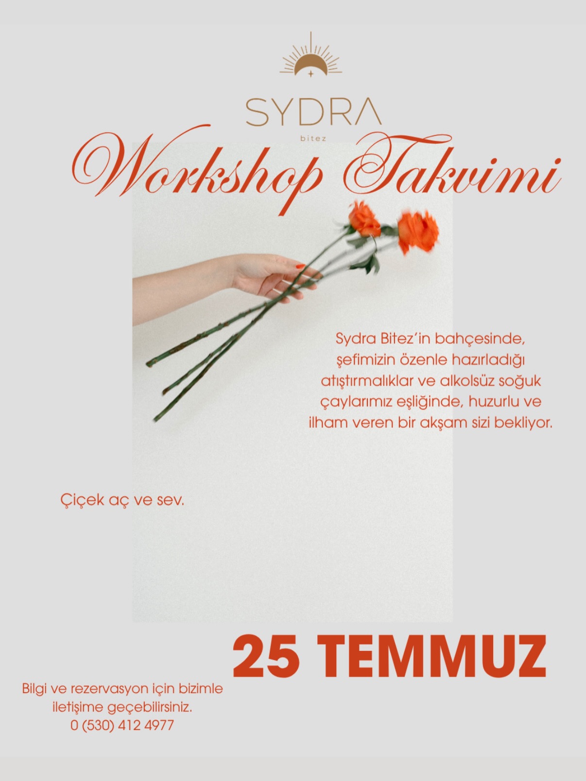 Çiçek Aç ve Sev Workshop — Sydra Bitez