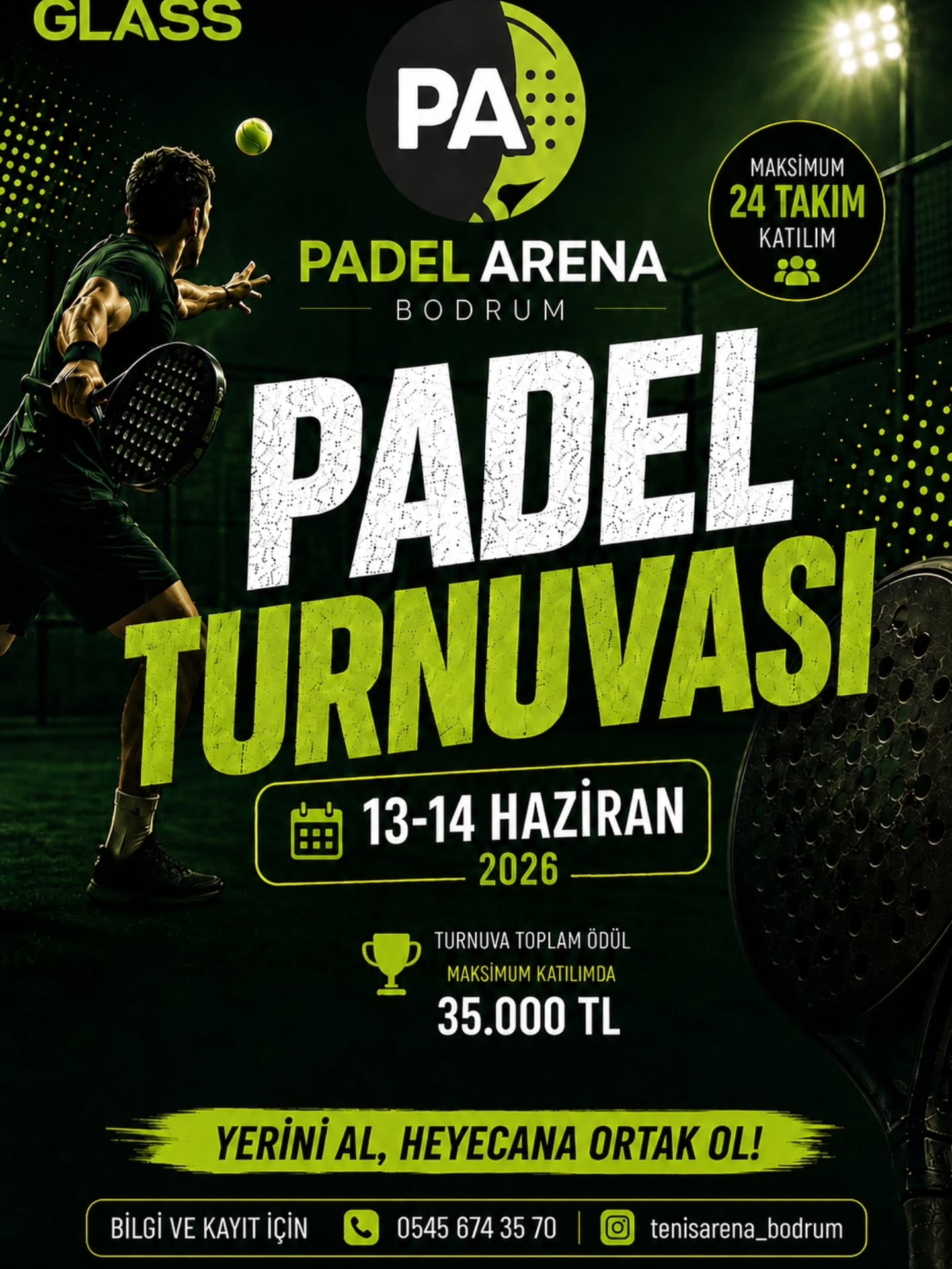 Padel Arena Bodrum Padel Turnuvası Etkinlik afişi