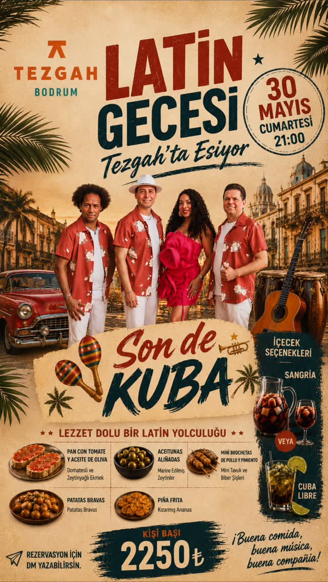 Latin Gecesi — Son de Kuba Etkinlik afişi