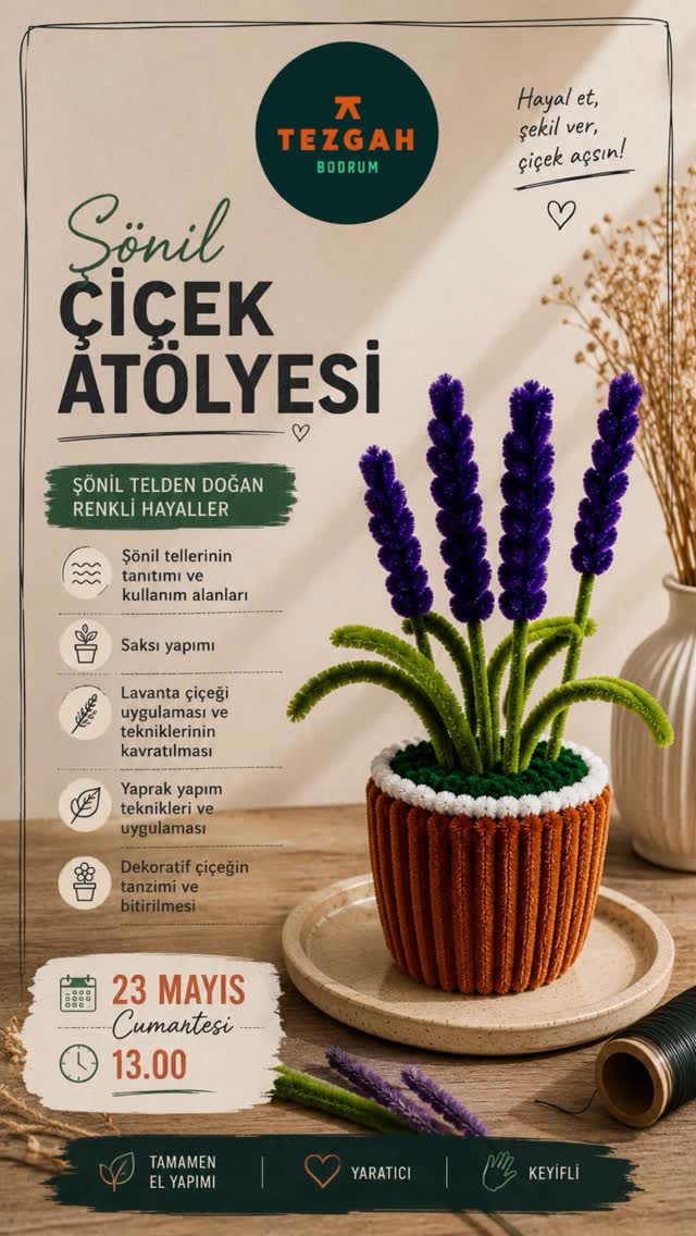 Şönil Çiçek Atölyesi Etkinlik afişi