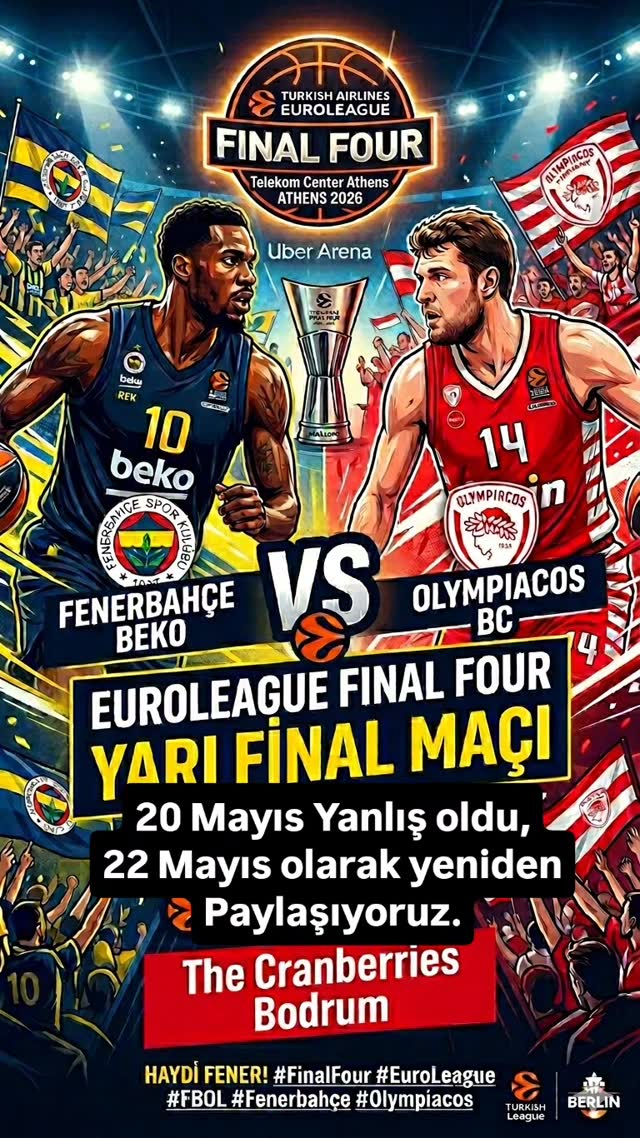 Fenerbahçe Beko vs Olympiacos — Canlı Maç Yayını Etkinlik afişi