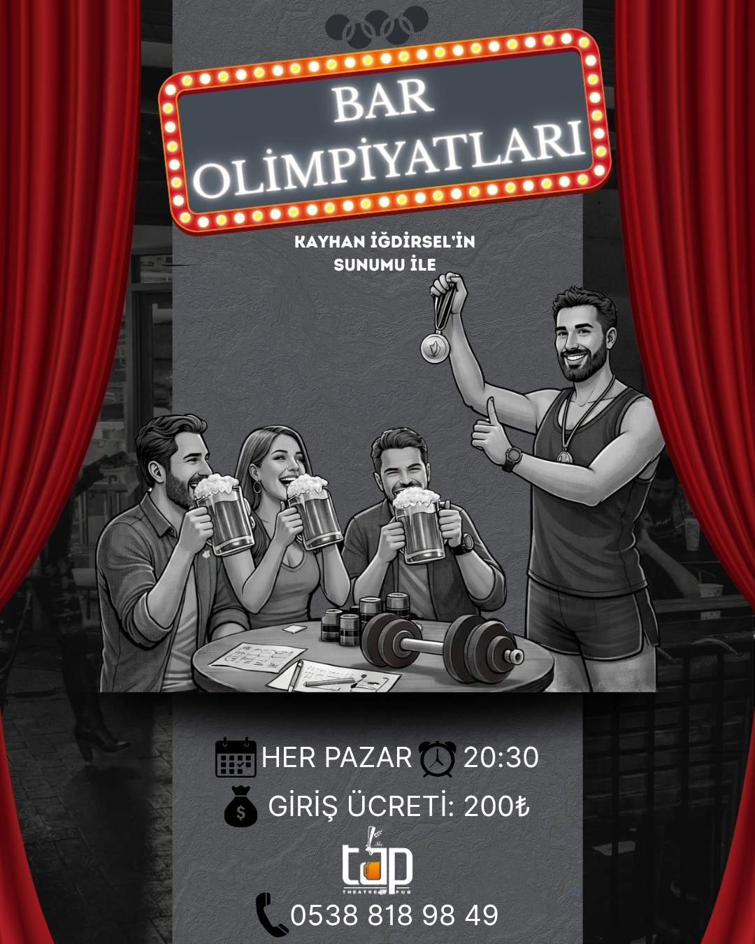 Bar Olimpiyatları — Kayhan İğdirsel ile Etkinlik afişi